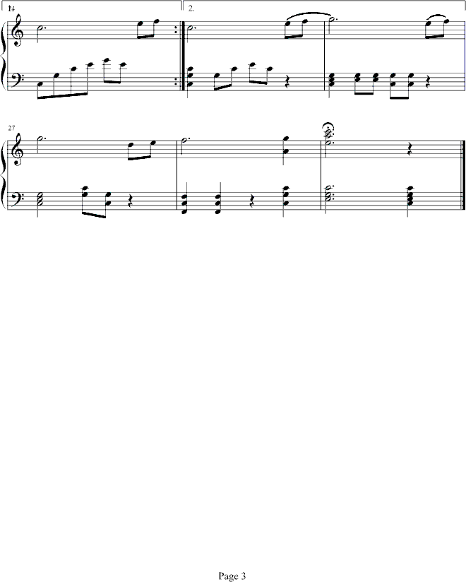 长江之歌钢琴曲谱（图3）