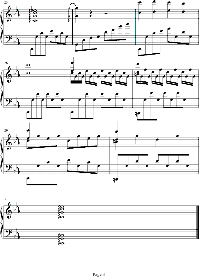 伤感的回忆钢琴曲谱（图3）
