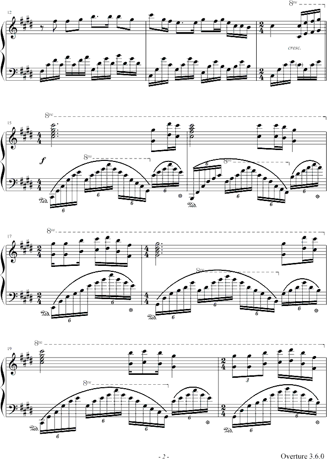 青藏高原钢琴曲谱（图2）
