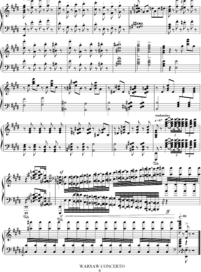 华沙协奏曲钢琴曲谱（图6）