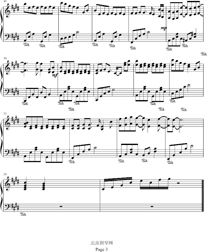 只对你有感觉钢琴曲谱（图3）