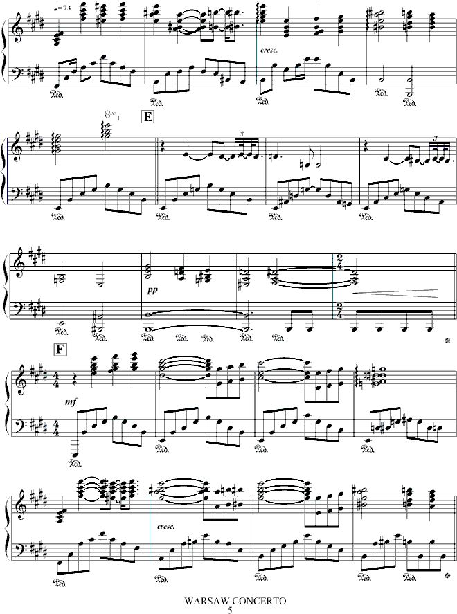 华沙协奏曲钢琴曲谱（图5）