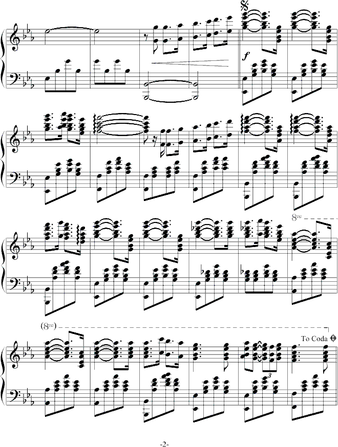 爱的冲击钢琴曲谱（图2）