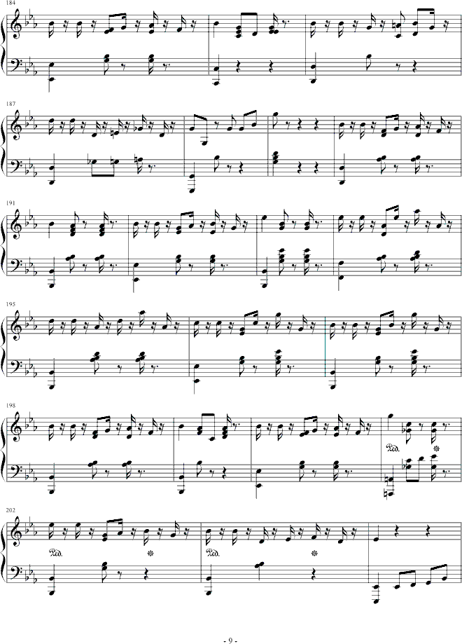 精灵-爵士钢琴钢琴曲谱（图9）