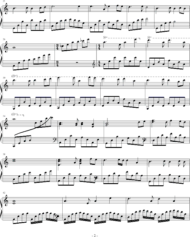风钢琴曲谱（图2）