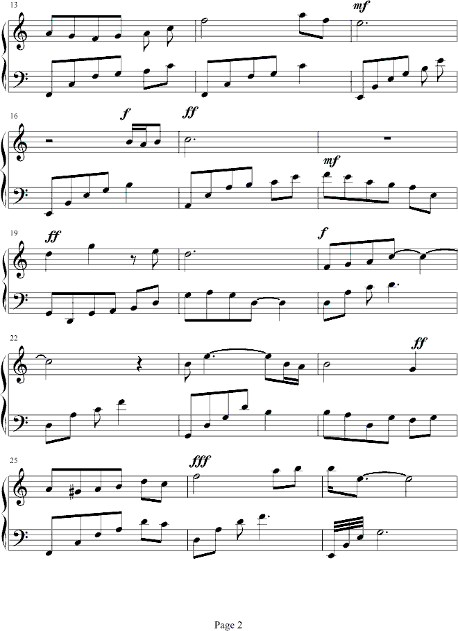 大阿福钢琴曲谱（图2）