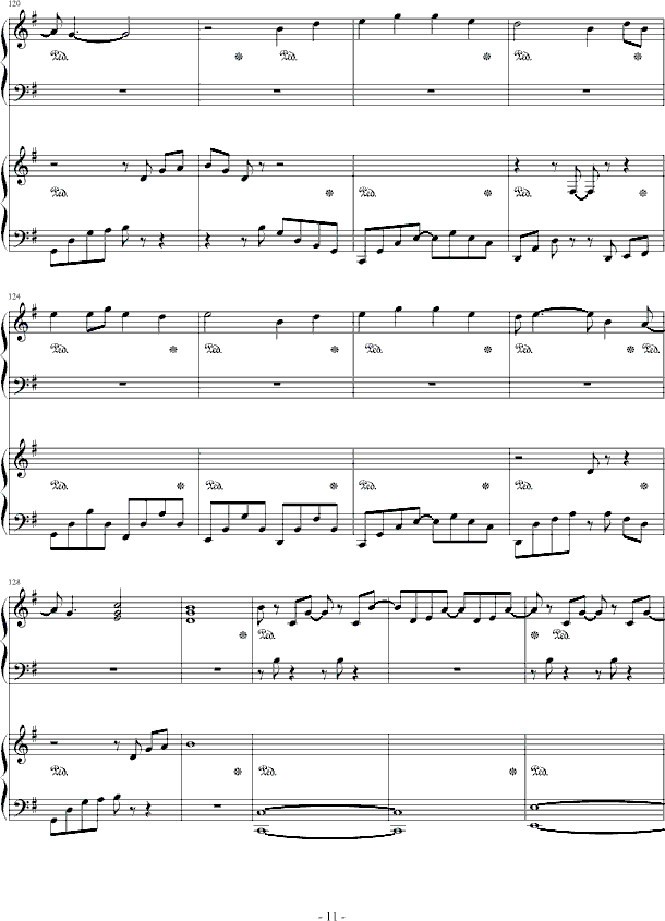 海浪钢琴曲谱（图11）