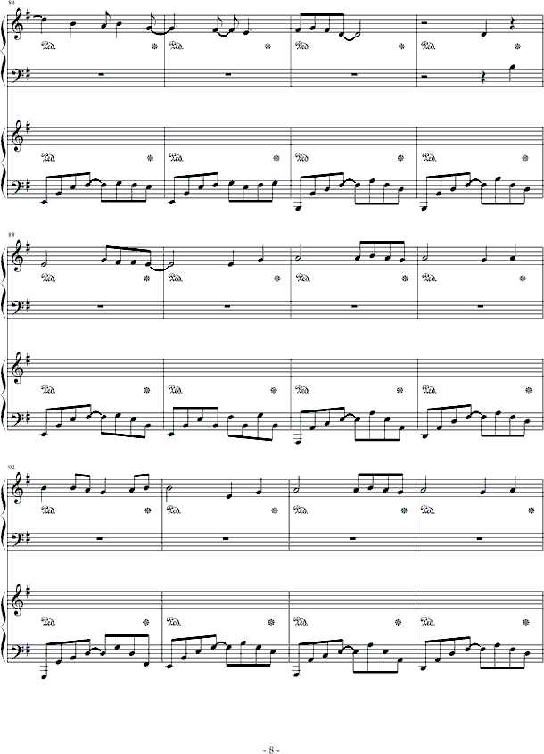 海浪钢琴曲谱（图8）