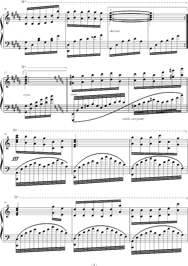 独角戏钢琴曲谱（图4）