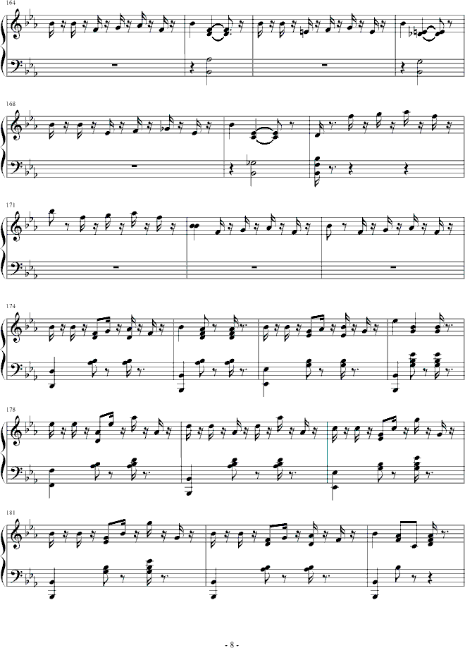 精灵-爵士钢琴钢琴曲谱（图8）