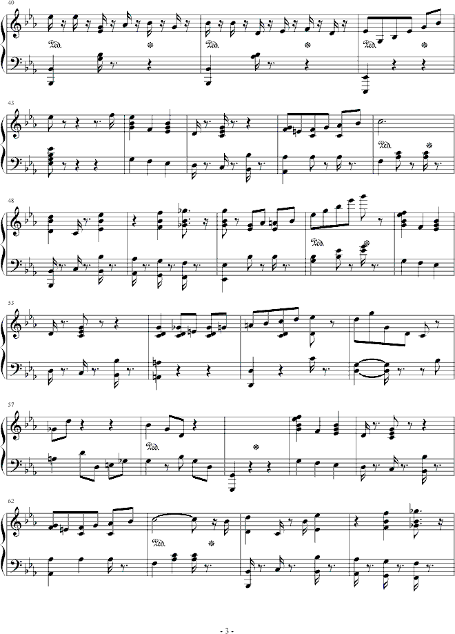 精灵-爵士钢琴钢琴曲谱（图3）