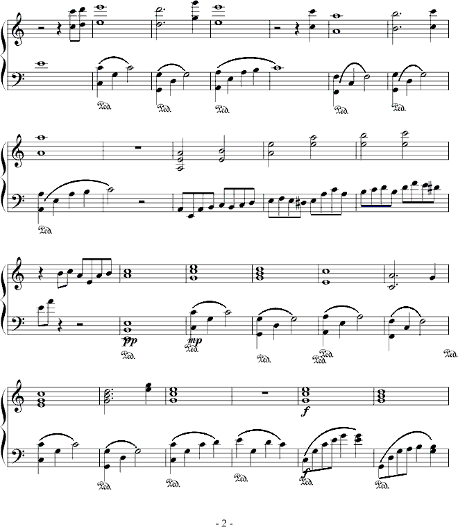 献给它的简单的歌钢琴曲谱（图2）