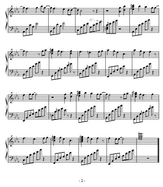 一眼萬年钢琴曲谱（图2）