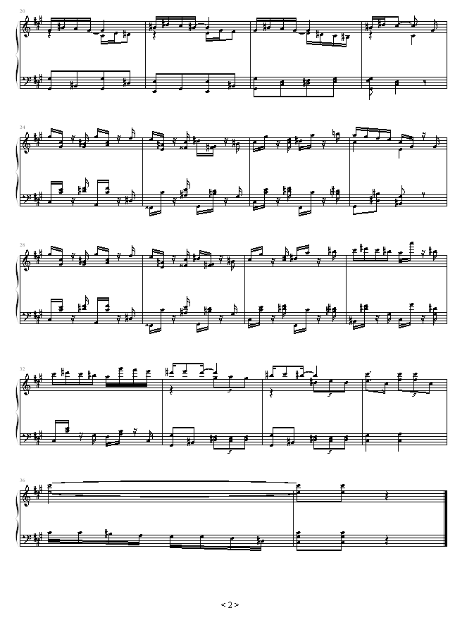 狂热的火把节钢琴曲谱（图2）