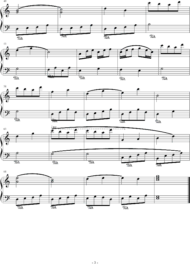 幸福的旋律钢琴曲谱（图3）