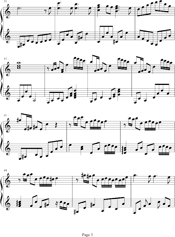 魔女宅急便-插曲钢琴曲谱（图3）