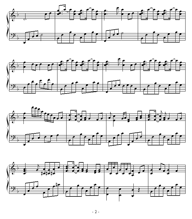 枫林私语钢琴曲谱（图2）
