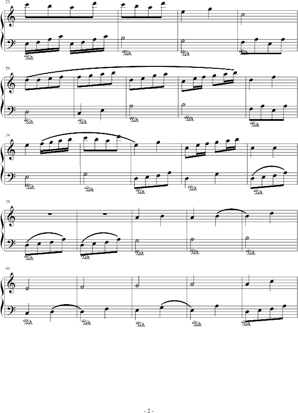 幸福的旋律钢琴曲谱（图2）