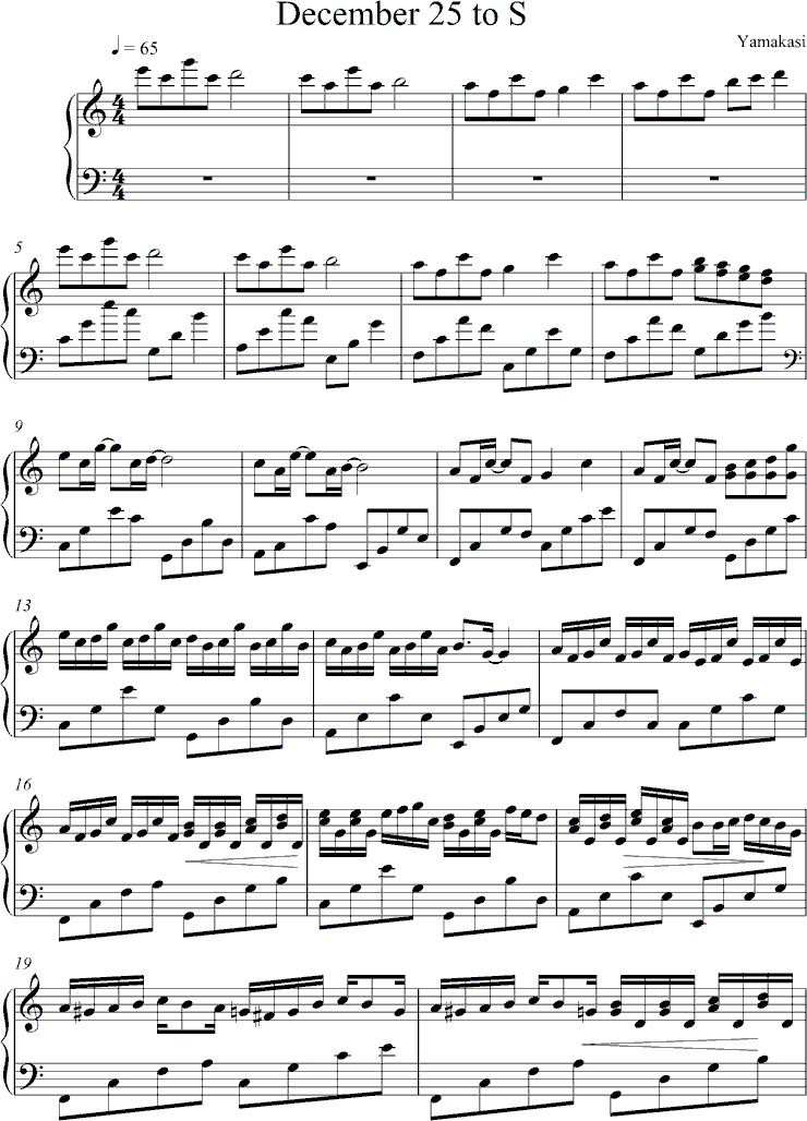 december25 to s钢琴曲谱（图1）