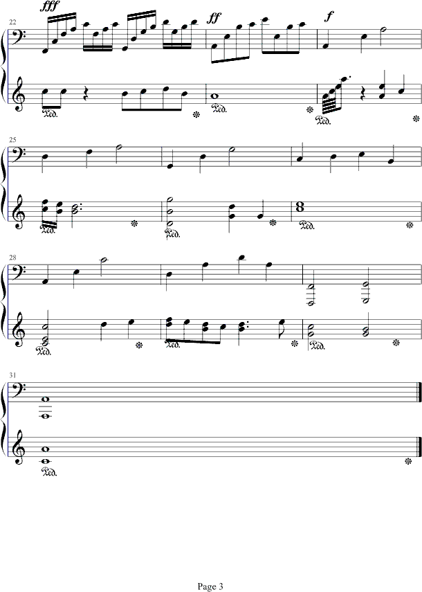 耽美狼钢琴曲谱（图3）