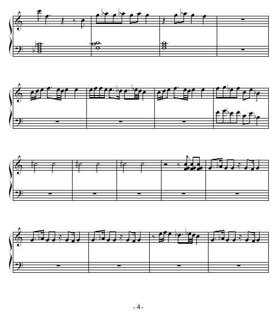 舞孃-(舞娘)钢琴曲谱（图4）