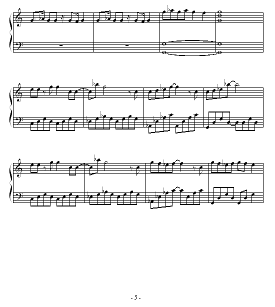舞孃-(舞娘)钢琴曲谱（图5）