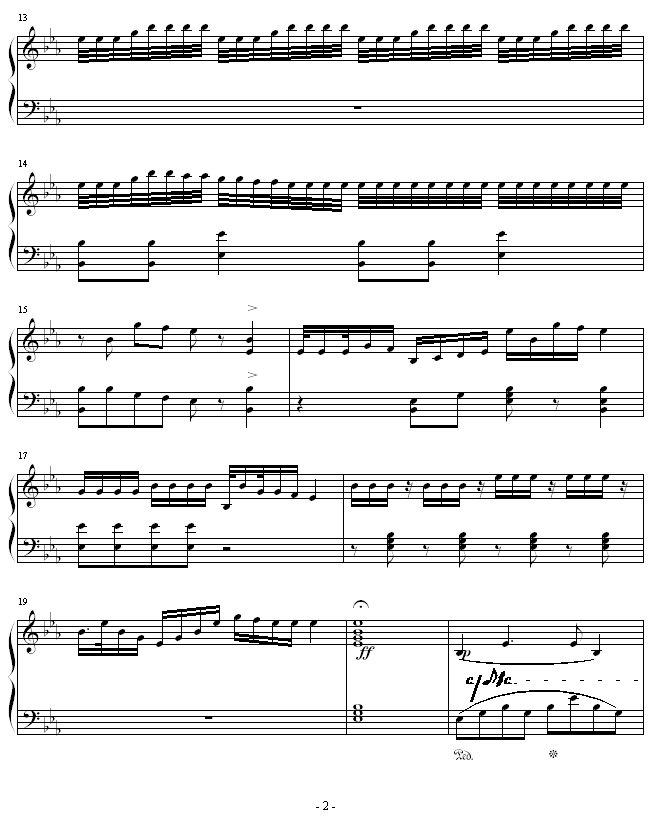 车窗里的风钢琴曲谱（图2）