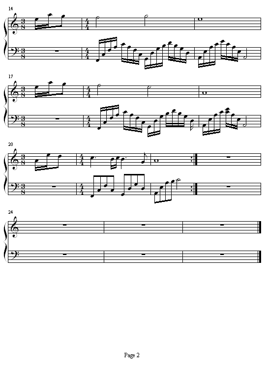 怜曲钢琴曲谱（图2）