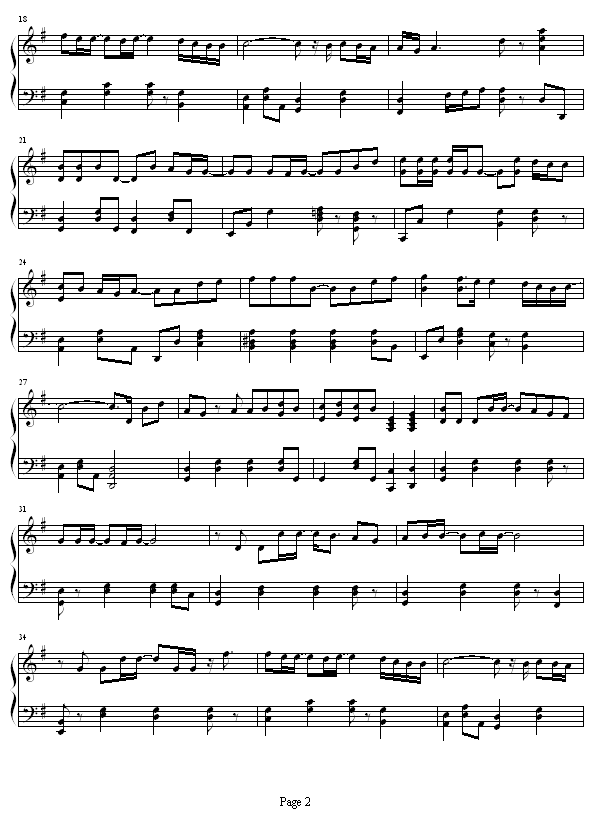 握你的手钢琴曲谱（图2）