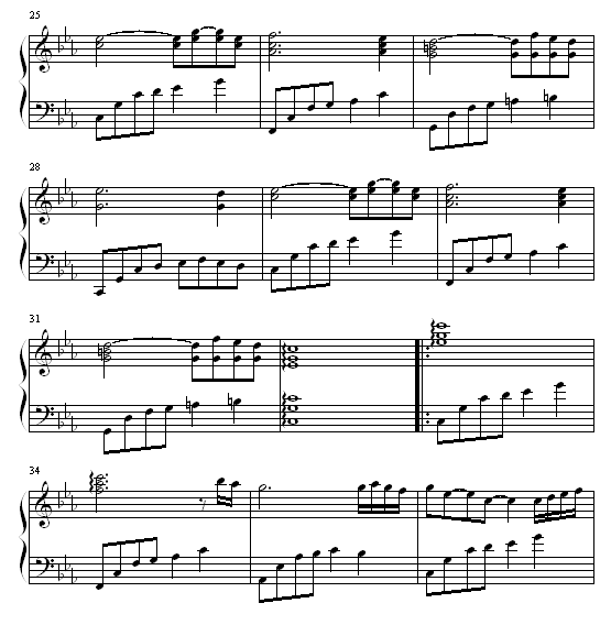 星空恋曲钢琴曲谱（图3）