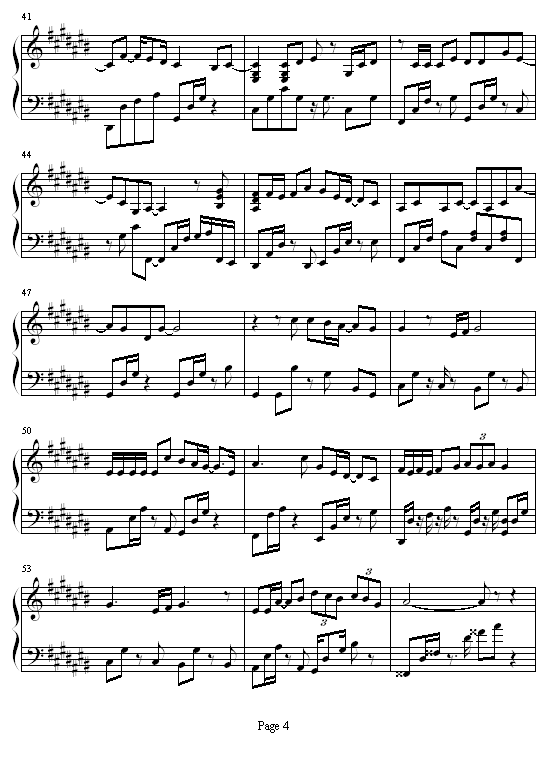 十分爱钢琴曲谱（图4）