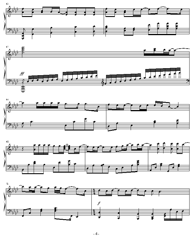 珍珠港-(There Youll Be)钢琴曲谱（图4）