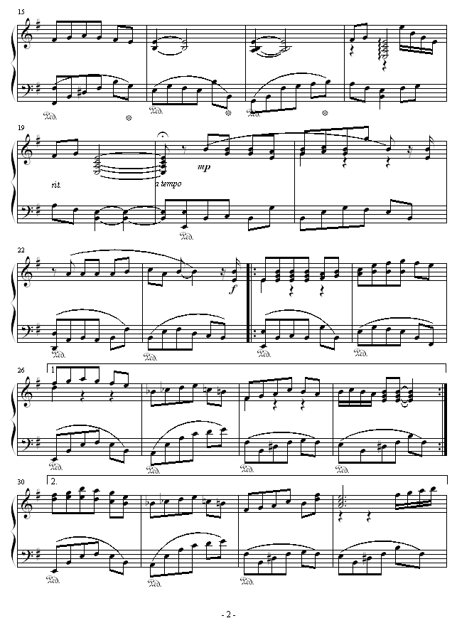 西域幻想曲钢琴曲谱（图2）