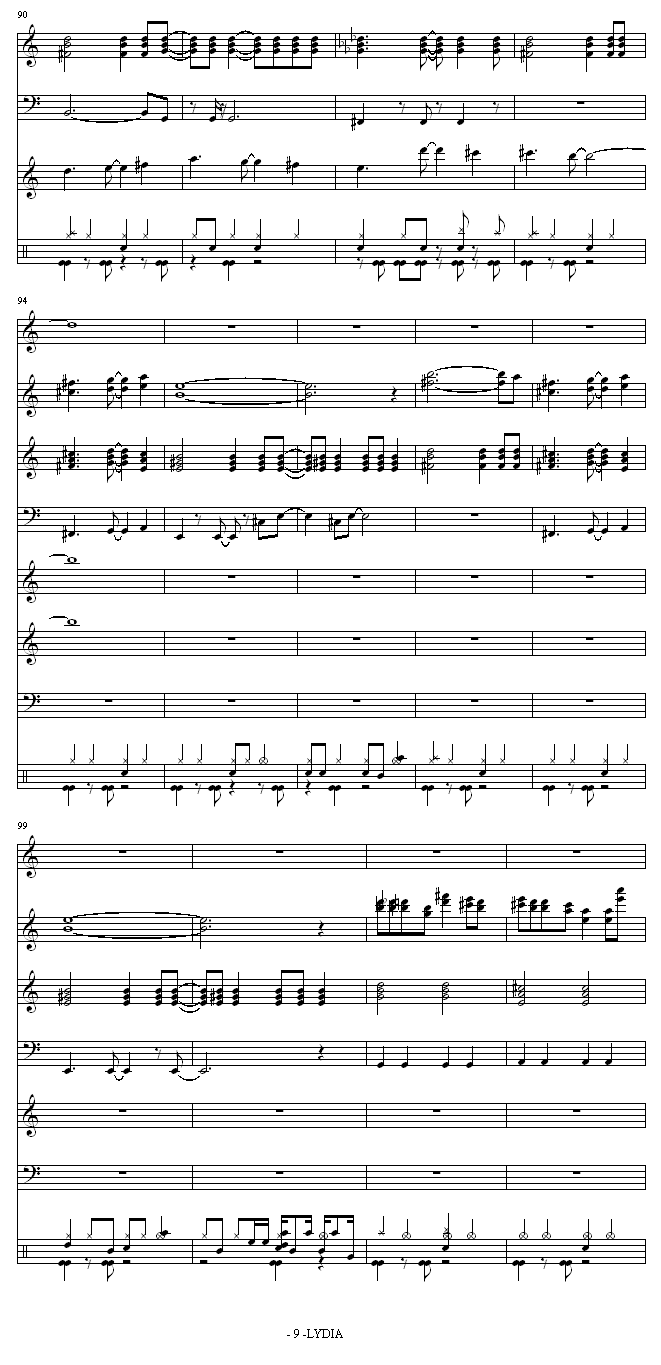 LYDIA总谱钢琴曲谱（图9）