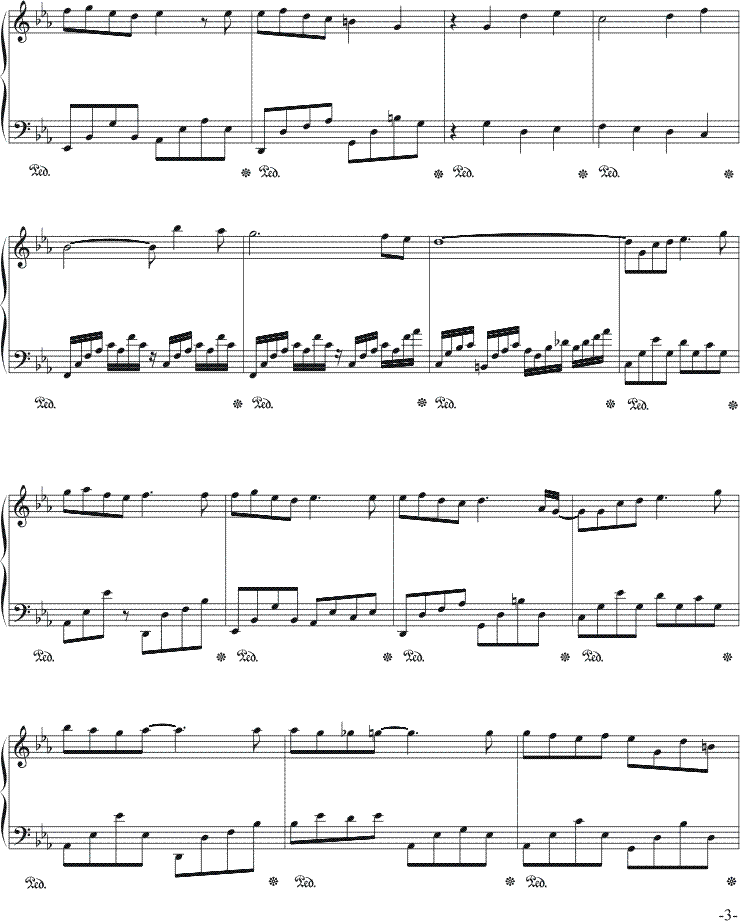 海啸之悲钢琴曲谱（图3）
