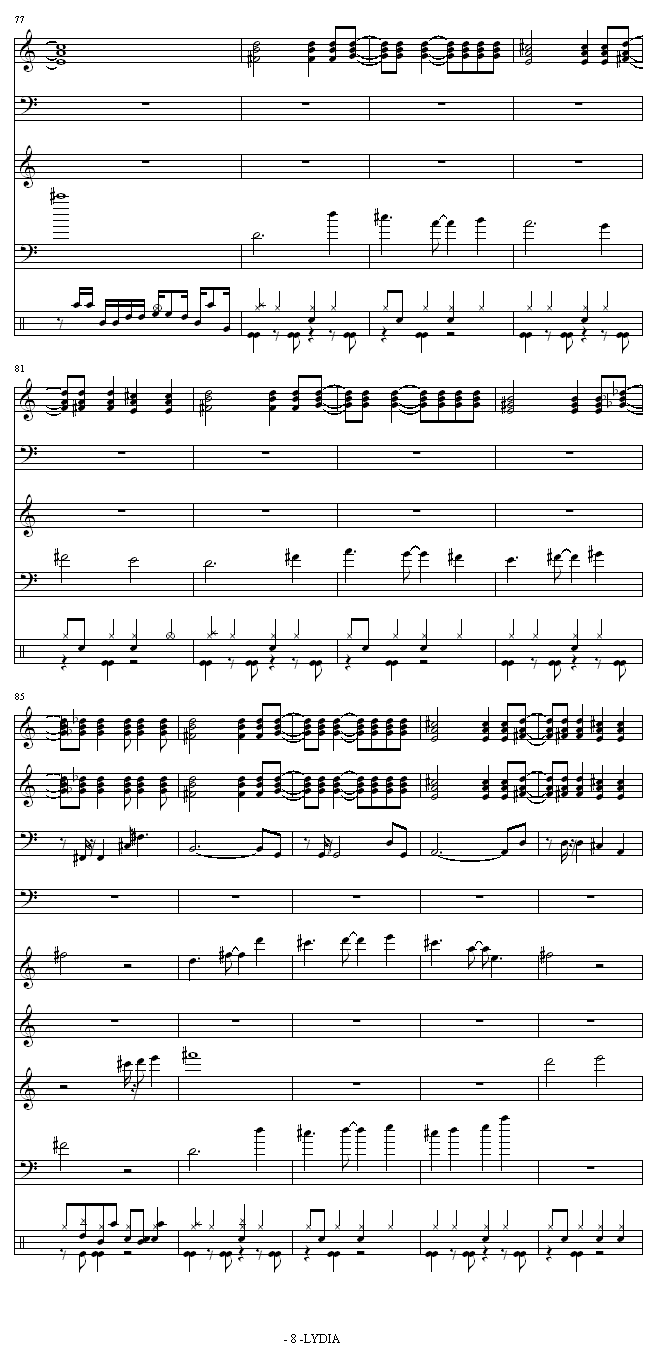 LYDIA总谱钢琴曲谱（图8）