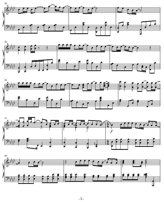 珍珠港-(There Youll Be)钢琴曲谱（图3）