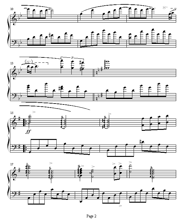 星空的钢琴手钢琴曲谱（图2）