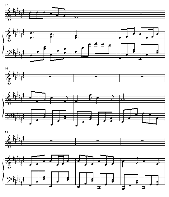 过云雨钢琴曲谱（图5）