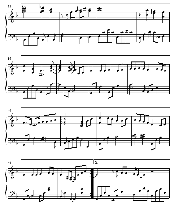 一首简单的歌钢琴曲谱（图3）
