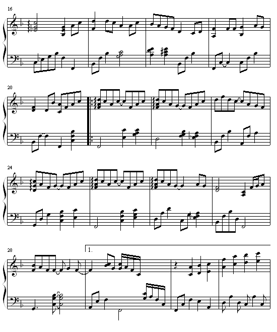 一首简单的歌钢琴曲谱（图2）