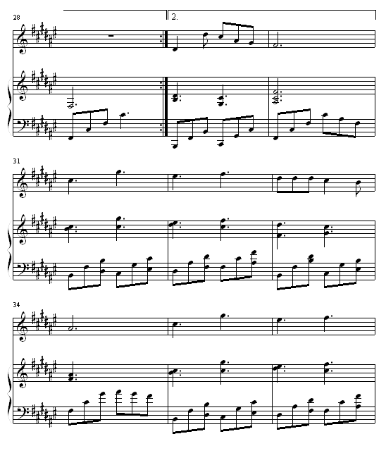 过云雨钢琴曲谱（图2）