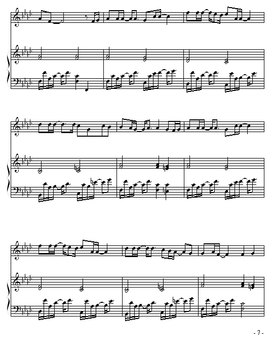 夜曲-弹唱版-巴特尔钢琴曲谱（图7）