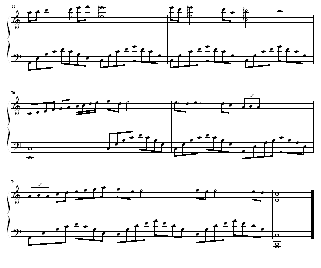孤独钢琴曲谱（图4）