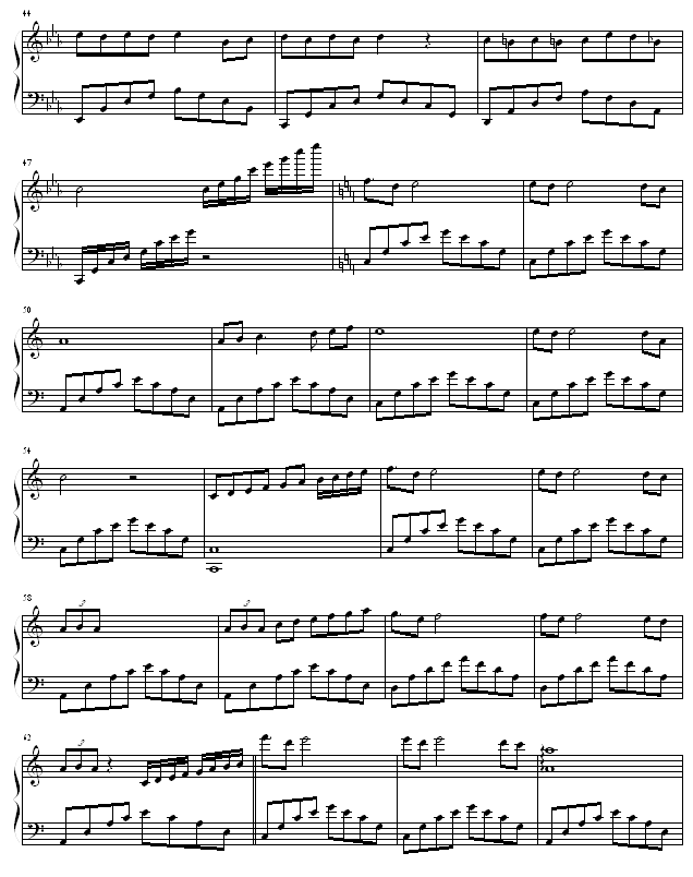 孤独钢琴曲谱（图3）