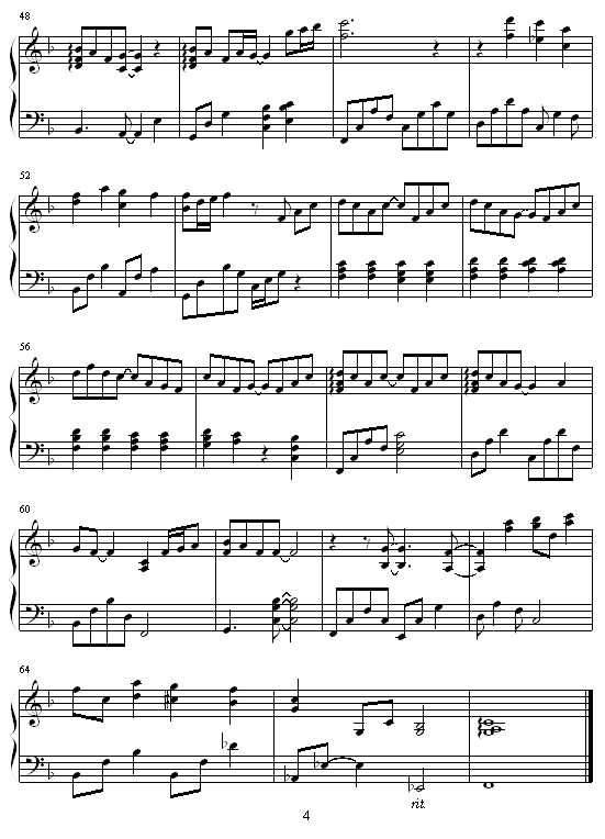 一首简单的歌钢琴曲谱（图4）