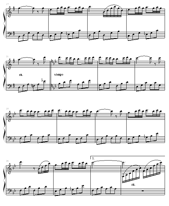 美丽的小华尔兹钢琴曲谱（图2）