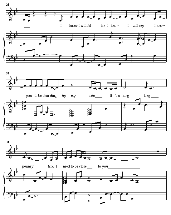 Journey - 弹唱版钢琴曲谱（图4）