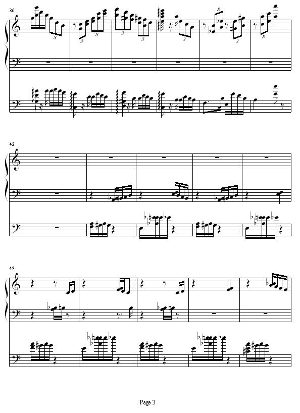 李斯特的帕格尼尼练习曲No. 6钢琴曲谱（图3）