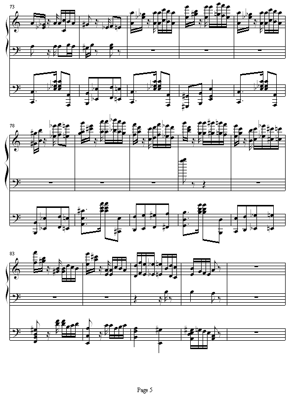李斯特的帕格尼尼练习曲No. 6钢琴曲谱（图5）